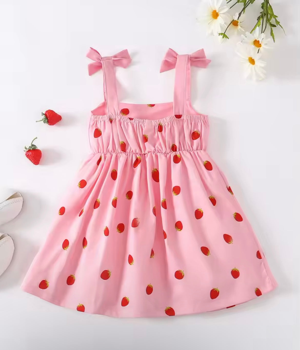 Girl Strawberry Print Dress