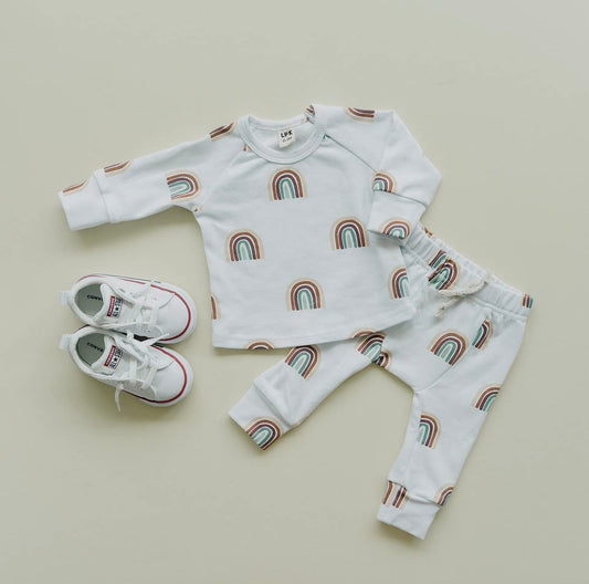 Girl Rainbow 2 Piece Cotton Lounge Set