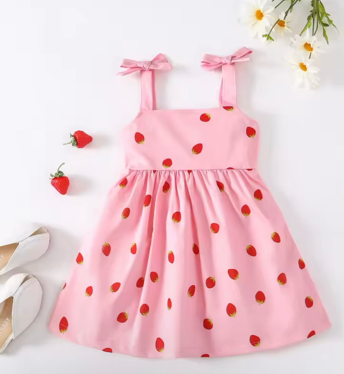 Girl Strawberry Print Dress