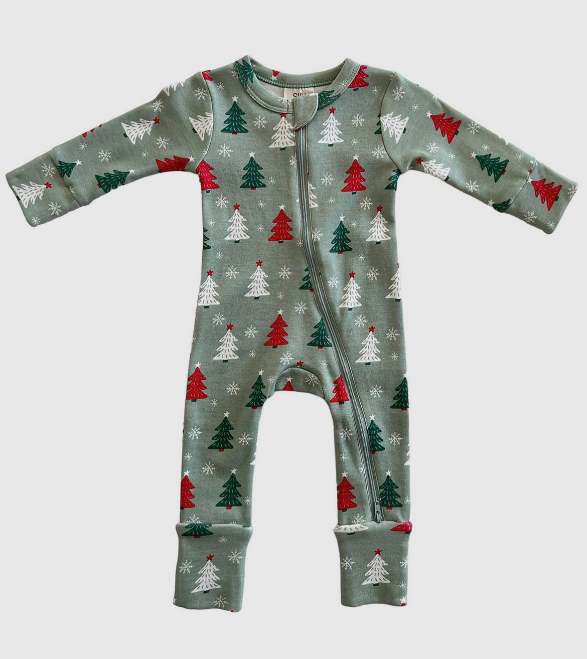 Christmas Tree Romper with 2 Way Zipper