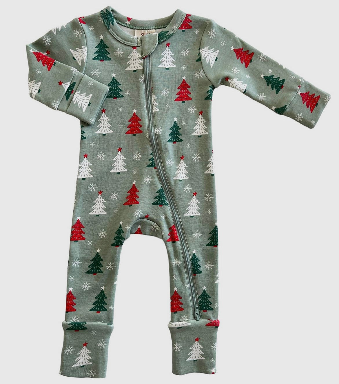 Christmas Tree Romper with 2 Way Zipper