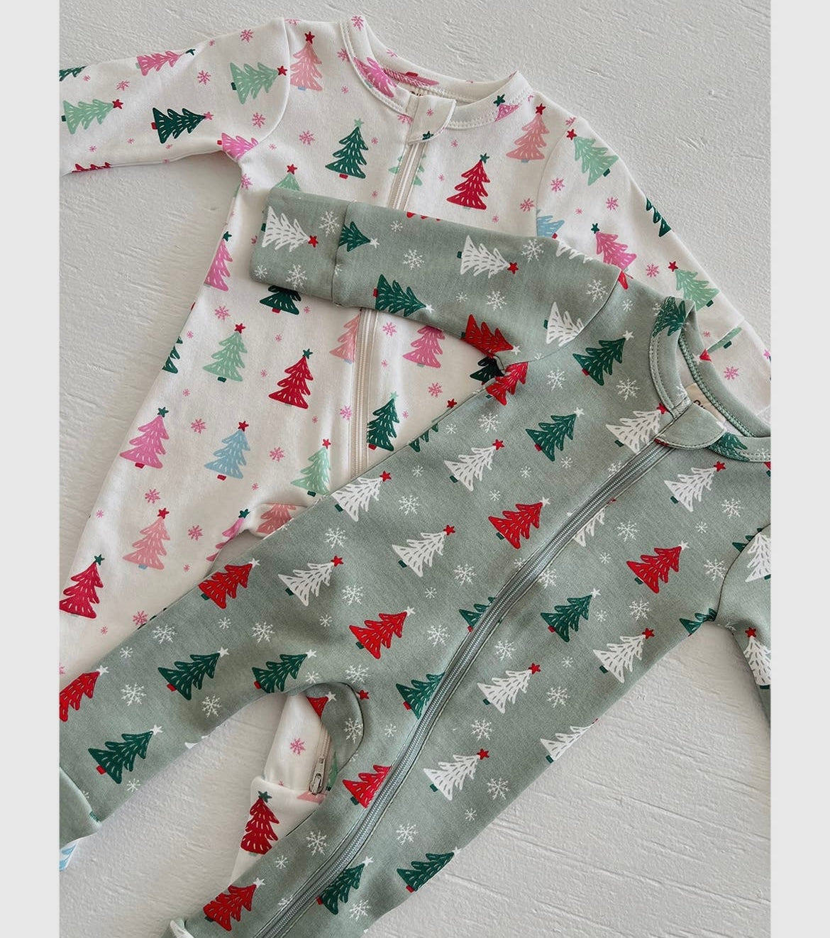 Christmas Tree Romper with 2 Way Zipper