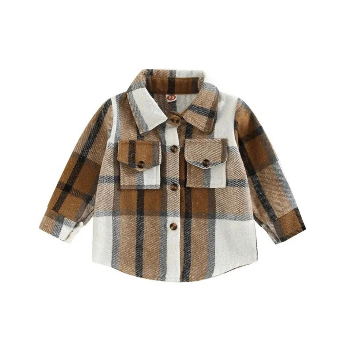 Boy Toddler Rust Plaid Jacket