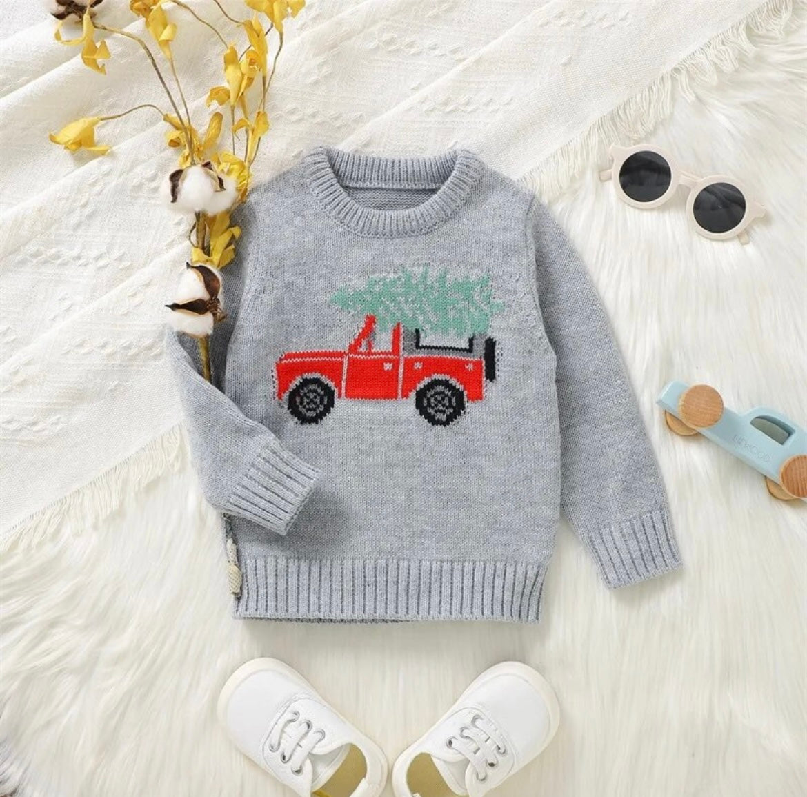 Christmas Red Truck Sweater