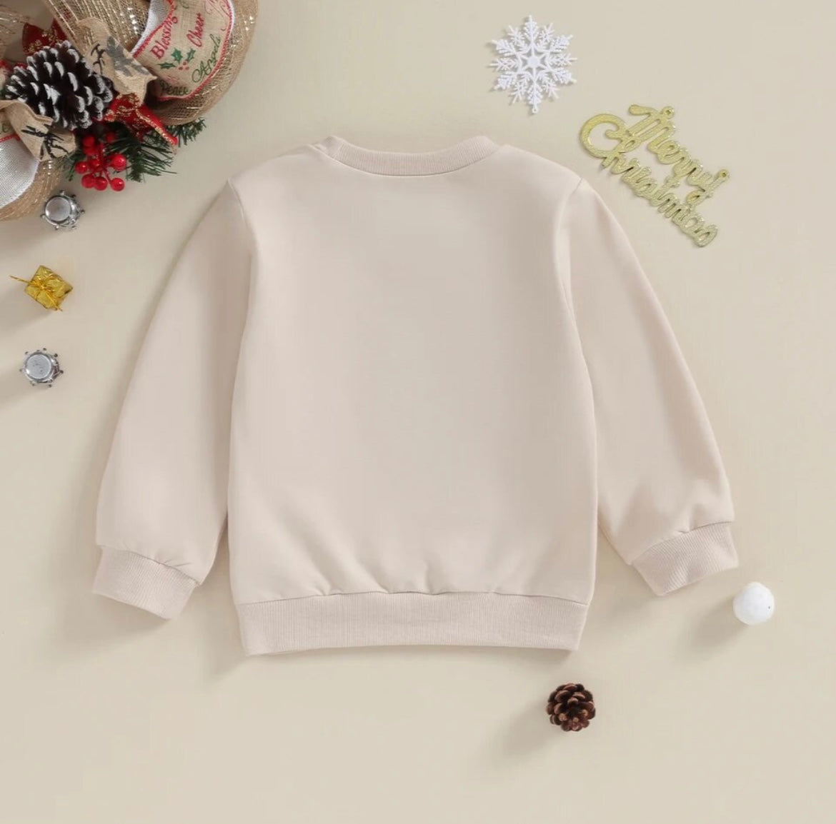 Christmas Girl Cream Sweatshirt