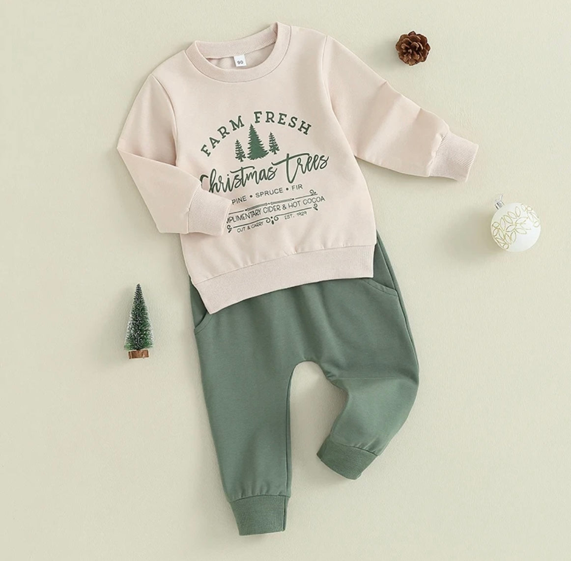 Christmas Trees  Sweatshirt & Pant Set