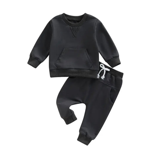 Toddler Dark Grey Sweatshirt & Pants Set