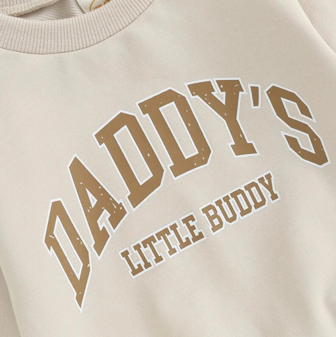 Cream "Daddy's" Sweatshirt & Rust pants set