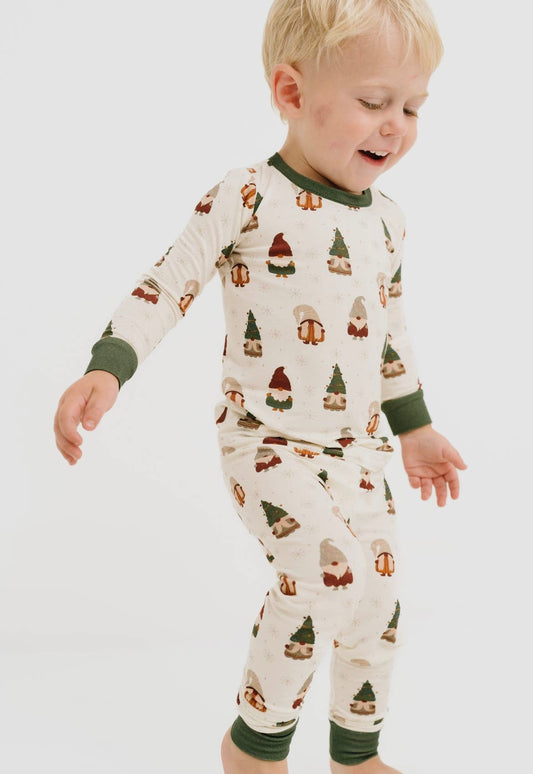 Christmas Gnomes Bamboo Pajama Set