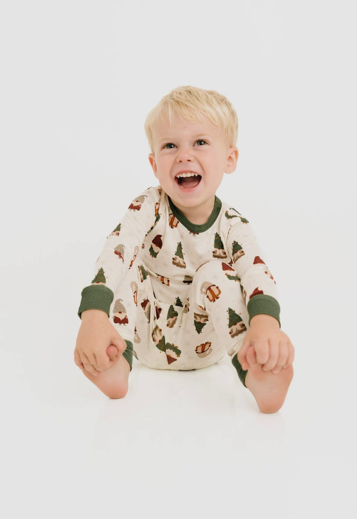 Christmas Gnomes Bamboo Pajama Set