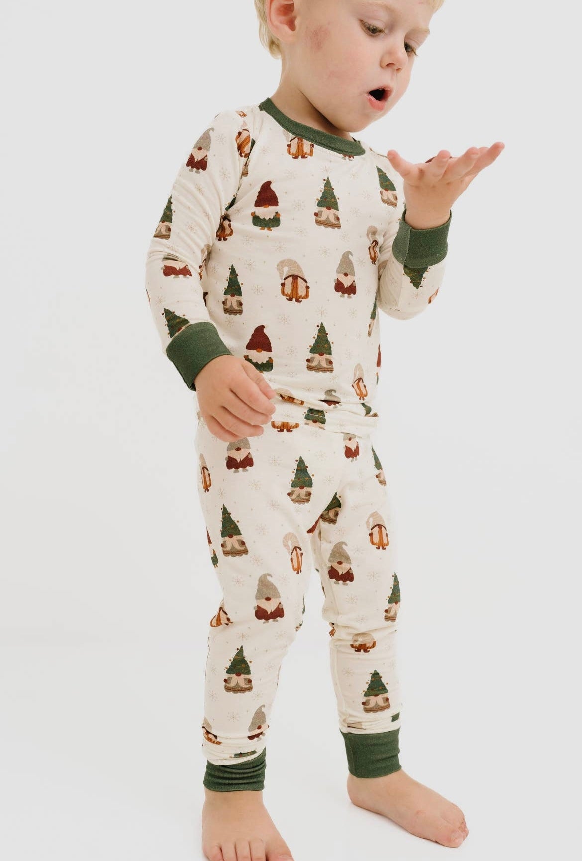 Christmas Gnomes Bamboo Pajama Set