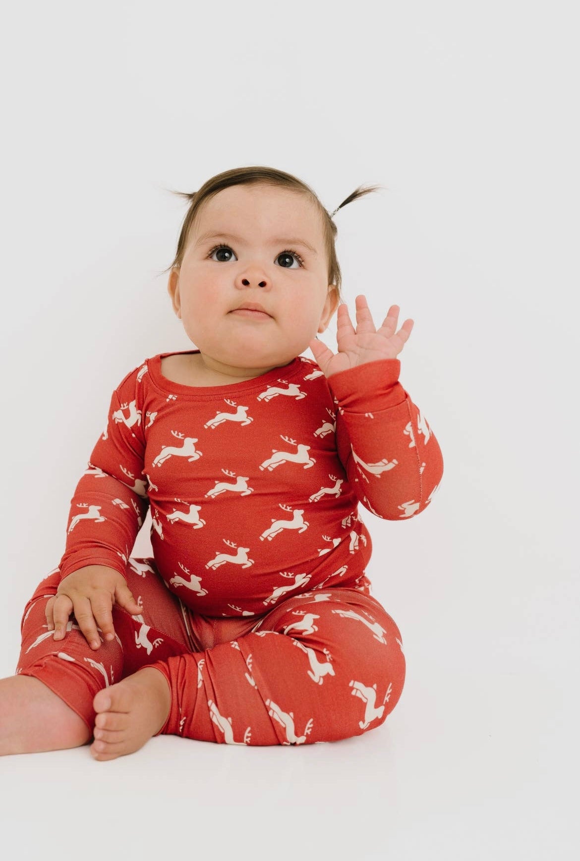 Christmas Red Reindeer Bamboo Pajama Set