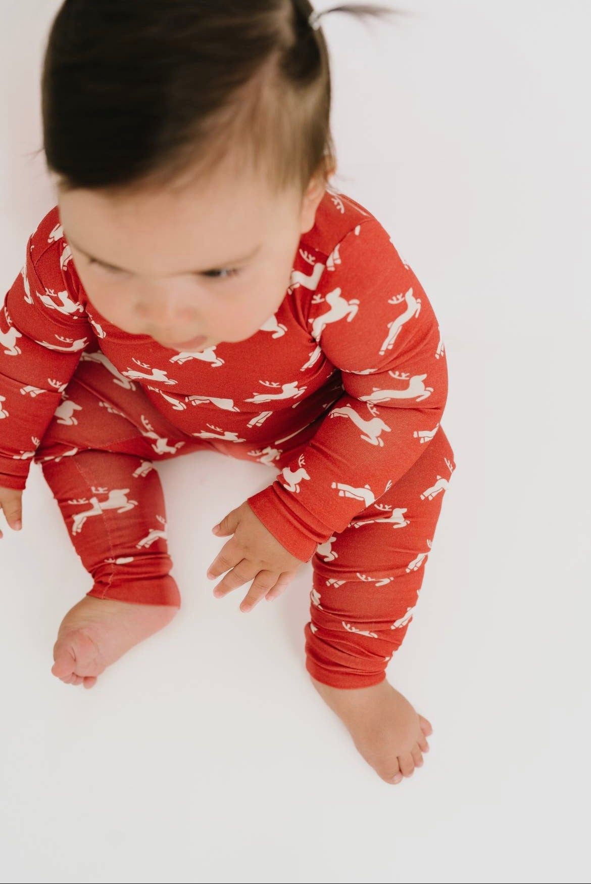 Christmas Red Reindeer Bamboo Pajama Set