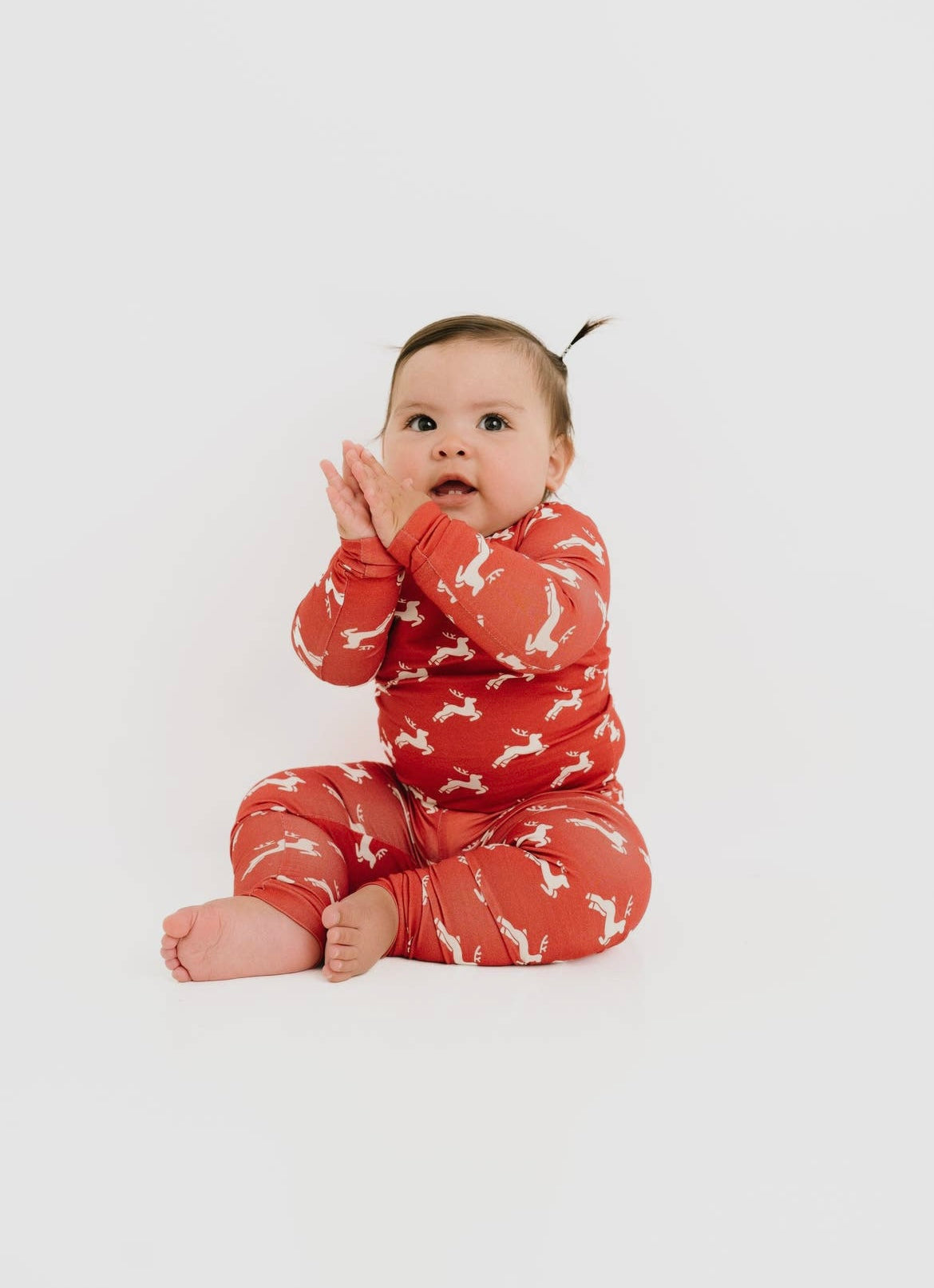 Christmas Red Reindeer Bamboo Pajama Set