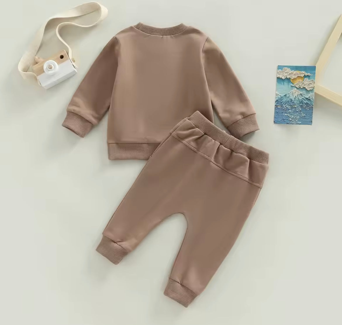 Boy 2 Piece Rust Sweatshirt & Pant Set