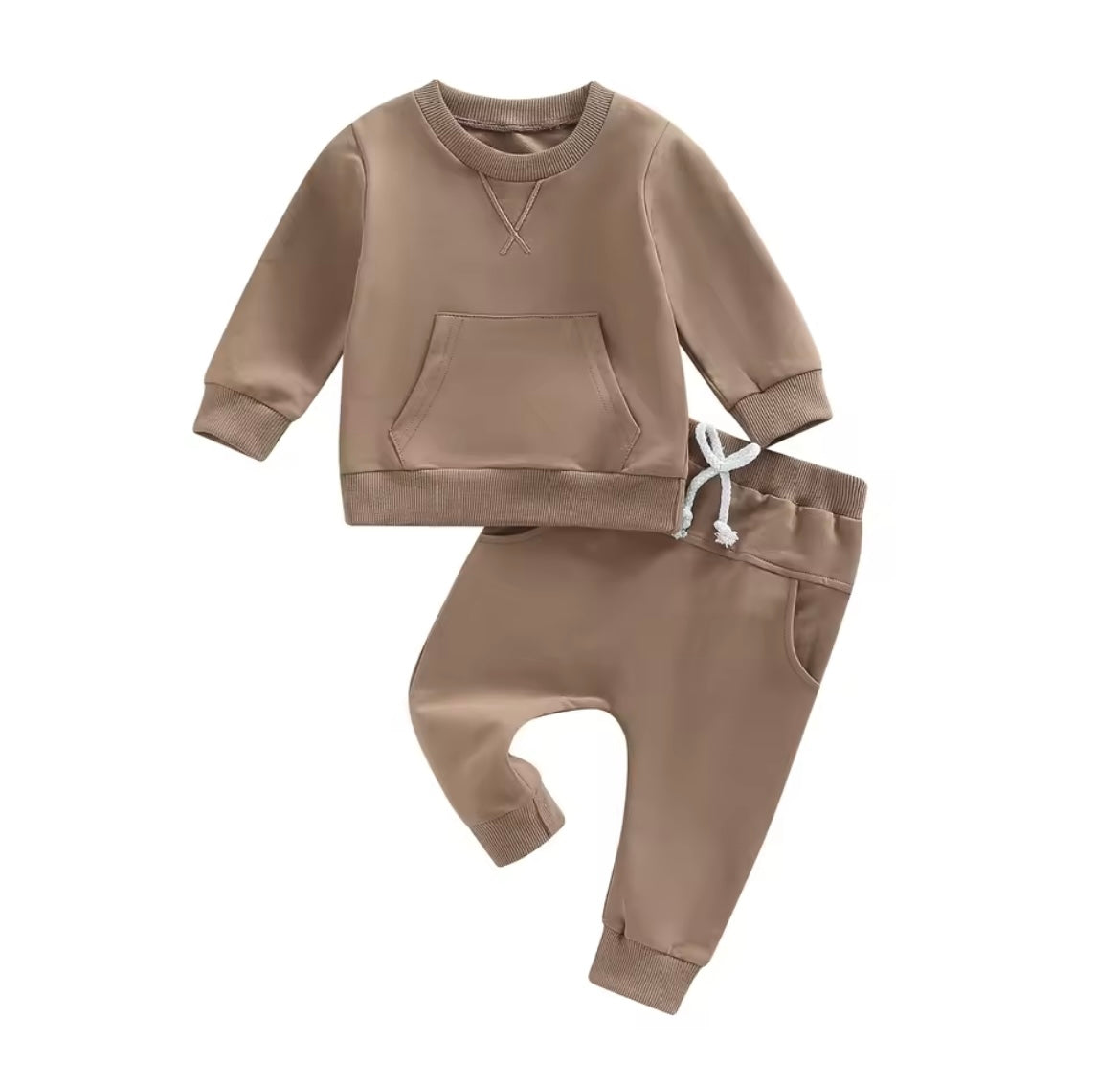 Boy 2 Piece Rust Sweatshirt & Pant Set