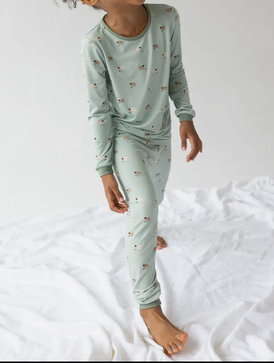 Kids Lamb Bamboo Pajama Set