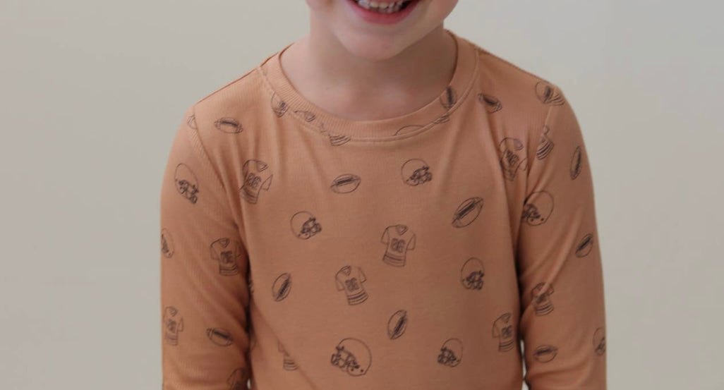 Boy Bamboo Little Linebacker 2 Piece Pajamas