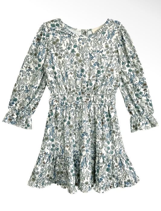 Girl Floral Blue Dress