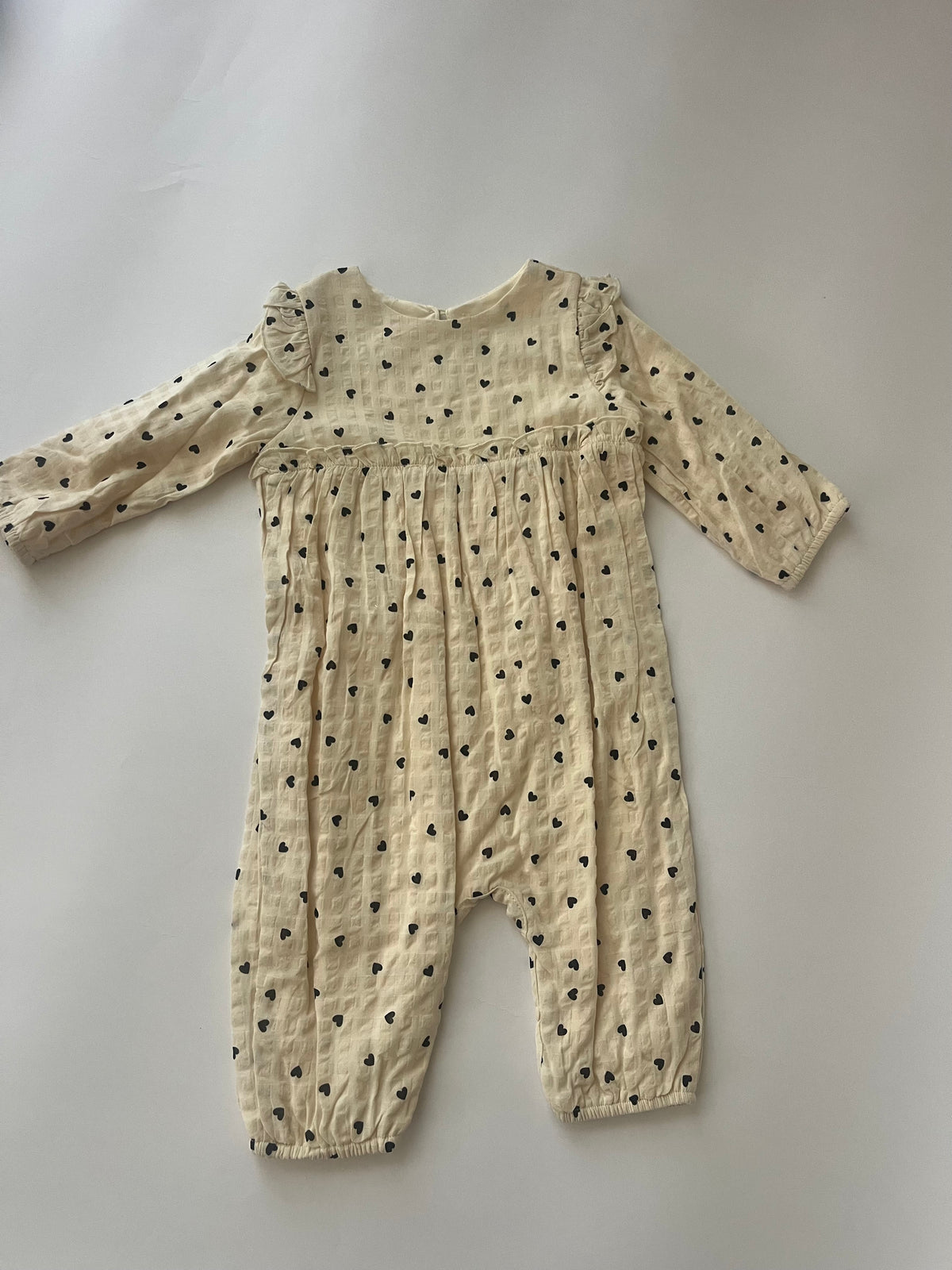 Baby Girl Cotton Heart Romper