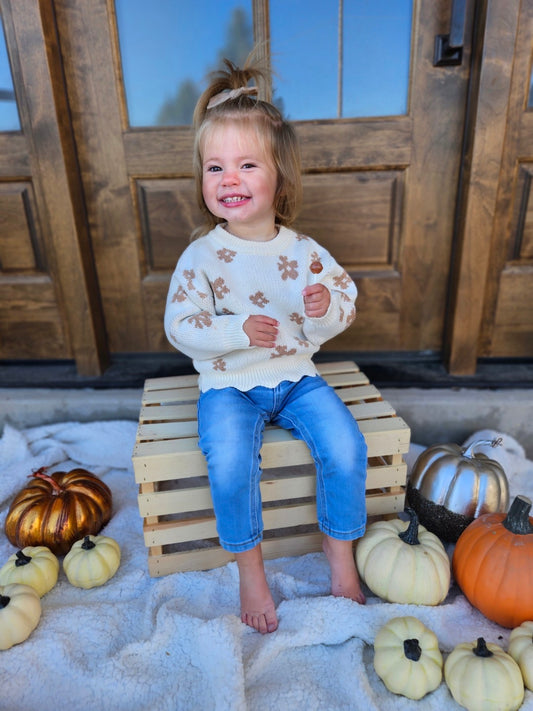 Baby Girl Flower Sweater