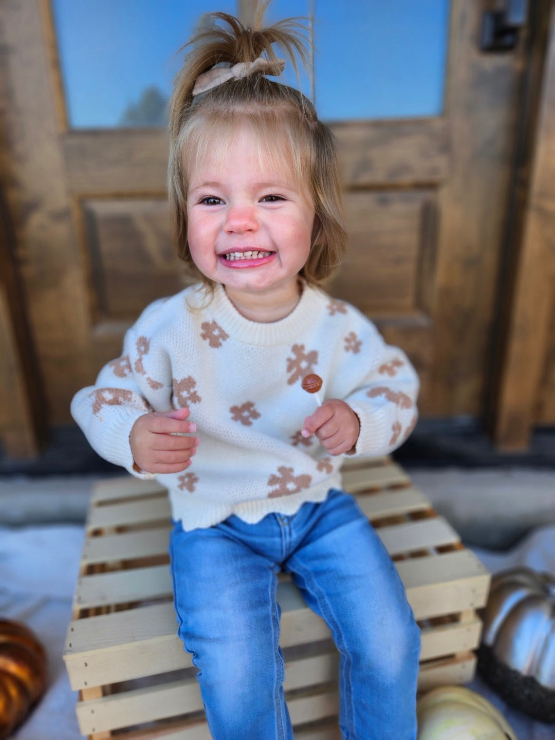 Baby Girl Flower Sweater